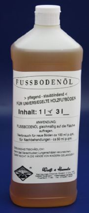 Wasserrose Fußbodenöl – pflegend und staubbindend für unversiegelte Holzfußböden
