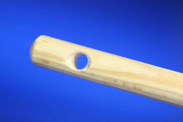 Besenstiel aus lackiertem Holz mit Gewinde 140 cm