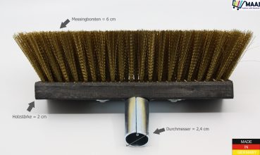 Aufrauhbesen mit Messingdraht-Bestückung 22cm