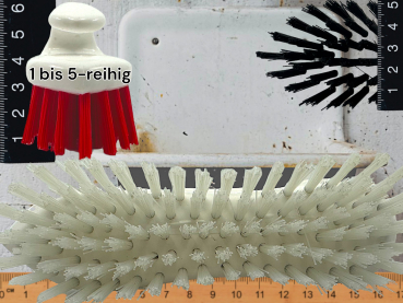 Waschbürste mit Griff Rot