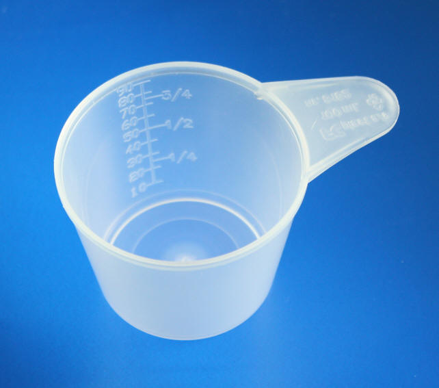 Measuring jug for washing detergent