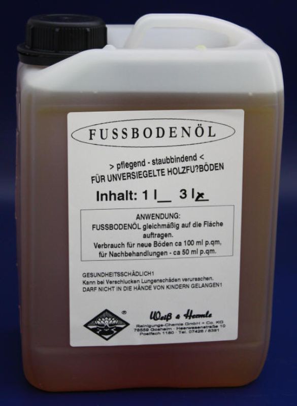 Wasserrose Fußbodenöl – pflegend und staubbindend für unversiegelte Holzfußböden