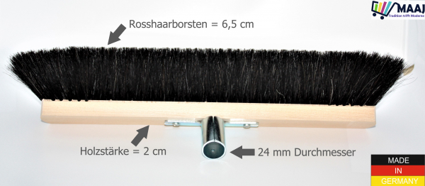 Saalbesen mit Rosshaar-Bestückung