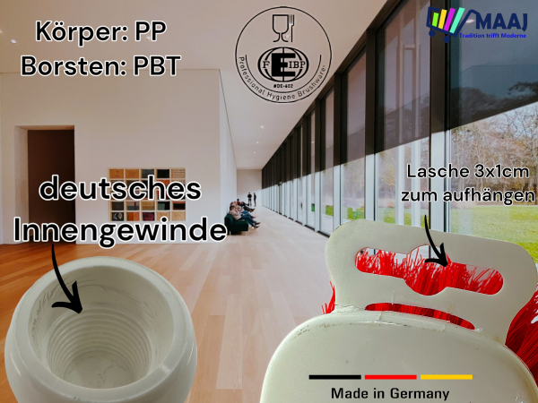 Hygiene-Besen 28 cm weiß