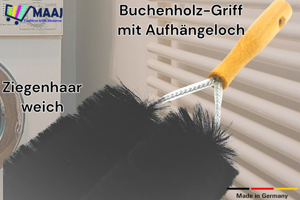 Heizkörperbürste doppelt aus Ziegenhaar