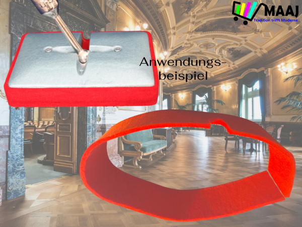 Ersatzfilz Filz für für Bohnerbesen/Blocker/Bohner