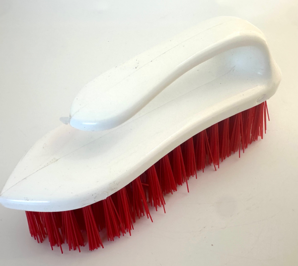 Waschbürste mit Griff Rot