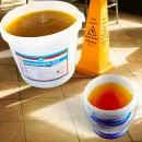 Wasserrose Goldschmierseife gelb fest – Braune Seife Made in Germany